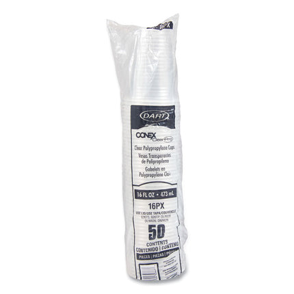 Conex ClearPro Plastic Cold Cups, 16 oz, Clear, 50/Pack, 20 Packs/Carton
