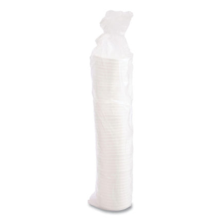 Vented Foam Lids, Fits 6 oz to 32 oz Hot Cups, White, 50/Pack, 10 Packs/Carton