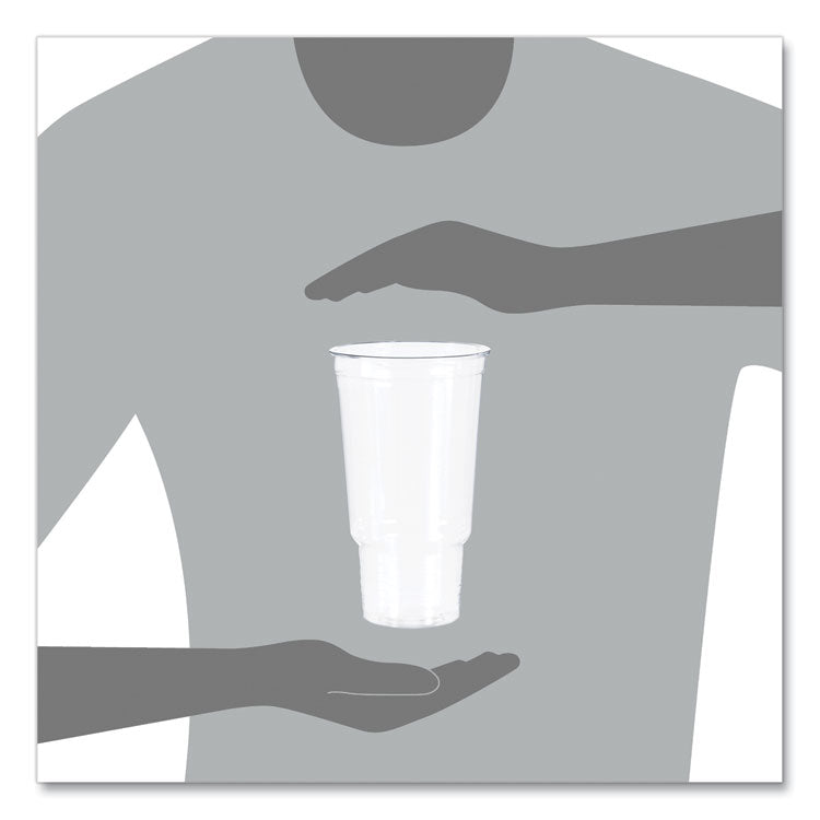 Ultra Clear Pedestal PET Cups, 32 oz, Plastic, Clear, 25/Bag, 20 Bags/Carton