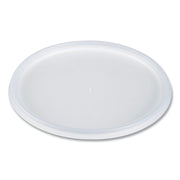 Plastic Lids for Foam Containers, Flat, Vented, Fits 24 oz to 32 oz, Translucent, 100/Pack, 5 Packs/Carton