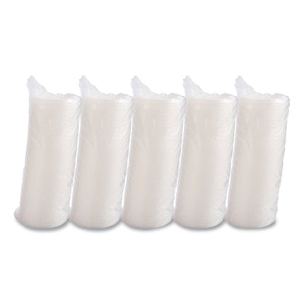 Plastic Lids for Foam Containers, Flat, Vented, Fits 24 oz to 32 oz, Translucent, 100/Pack, 5 Packs/Carton
