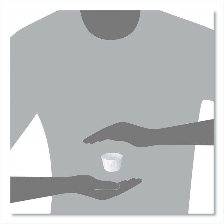 Paper Portion Cups, 2 oz, White, 250/Bag, 20 Bags/Carton