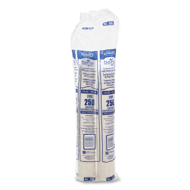 Paper Portion Cups, 2 oz, White, 250/Bag, 20 Bags/Carton