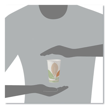Bare Eco-Forward PLA Paper Hot Cups, 16 oz, White/Green/Orange, 1,000/Carton