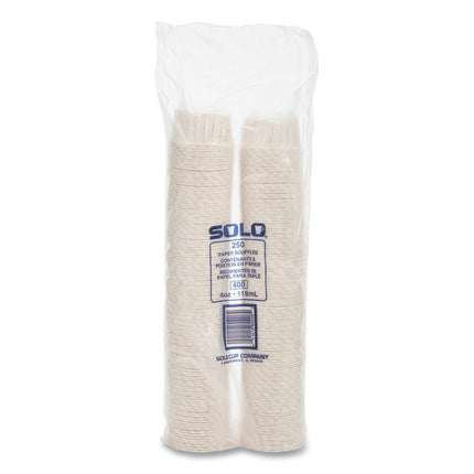 Paper Portion Cups, 4 oz, White, 250/Bag, 20 Bags/Carton