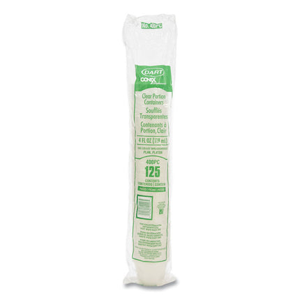 Conex Complements Portion/Medicine Cups, 4 oz, Plastic, Clear, 125/Bag, 20 Bags/Carton