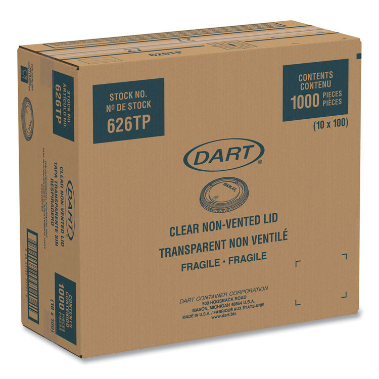 PETE Plastic Flat Cold Cup Lids, Fits 12 oz to 24 oz Cold Cups, Clear, 1,000/Carton