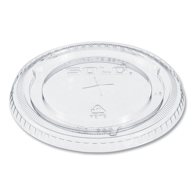 PETE Flat Straw-Slot Cold Cup Lids, Fits 16 oz to 24 oz Cold Cups, Plastic, Clear, 100/Pack, 10 Packs/Carton