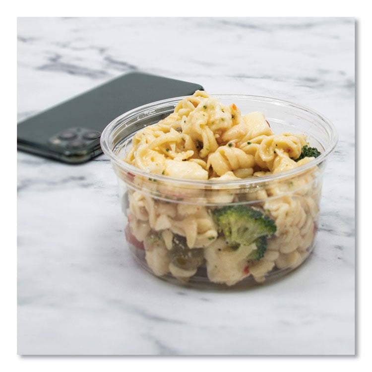 Bare Eco-Forward RPET Deli Containers, ProPlanet Seal, 12 oz, Clear, Plastic, 50/Pack, 10/Carton