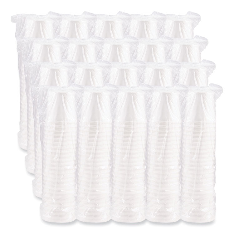 Flexstyle Double Poly Paper Containers, 16 oz, White, Paper, 25/Pack, 20 Packs/Carton