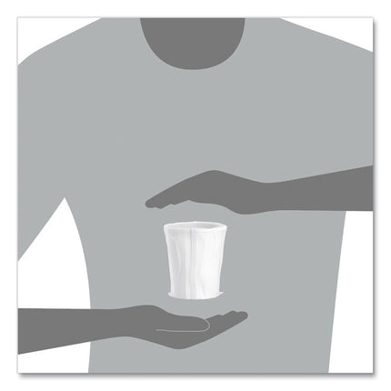 Single-Sided Poly Paper Hot Cups, Individually Wrapped, 10 oz, White, 24/Bag, 20 Bags/Carton
