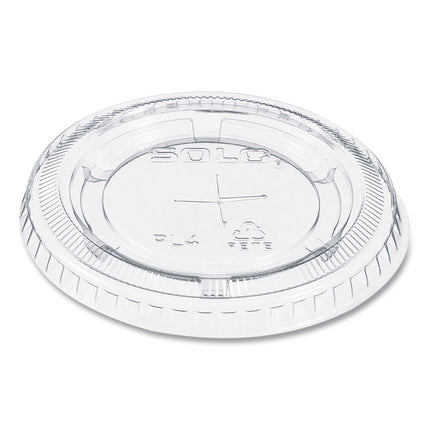 Straw-Slot Cold Cup Lids, Fits 7 oz Cold Cups, Plastic, Clear, 125/Sleeve, 20 Sleeves/Carton
