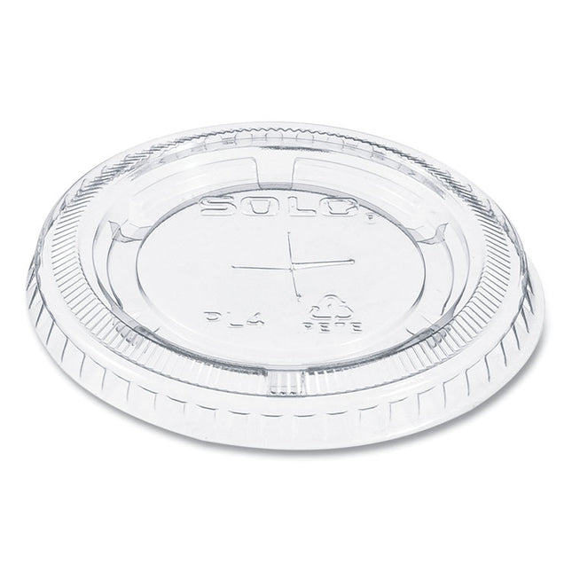 Straw-Slot Cold Cup Lids, Fits 7 oz Cold Cups, Plastic, Clear, 125/Sleeve, 20 Sleeves/Carton