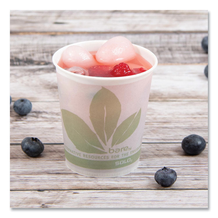 Bare Eco-Forward Paper Cold Cups, 5 oz, Green/White, 100/Sleeve, 30 Sleeves/Carton