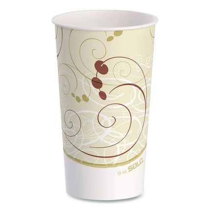 Double Sided Poly (DSP) Paper Cold Cups, 16 oz, Beige/White/Red, 50/Sleeve, 20 Sleeves/Carton