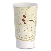 Double Sided Poly (DSP) Paper Cold Cups, 16 oz, Beige/White/Red, 50/Sleeve, 20 Sleeves/Carton