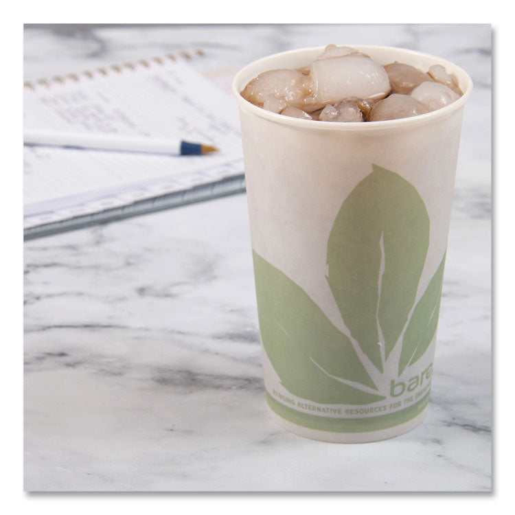Bare Eco-Forward Paper Cold Cups, 16 oz, Green/White, 100/Sleeve, 10 Sleeves/Carton