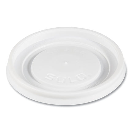 Polystyrene Vented Hot Cup Lids, Fits 4 oz to 6 oz Hot Cups, Plastic, White, 100/Pack, 10 Packs/Carton