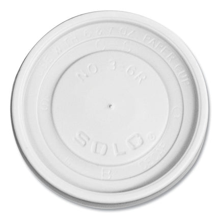 Polystyrene Vented Hot Cup Lids, Fits 4 oz to 6 oz Hot Cups, Plastic, White, 100/Pack, 10 Packs/Carton