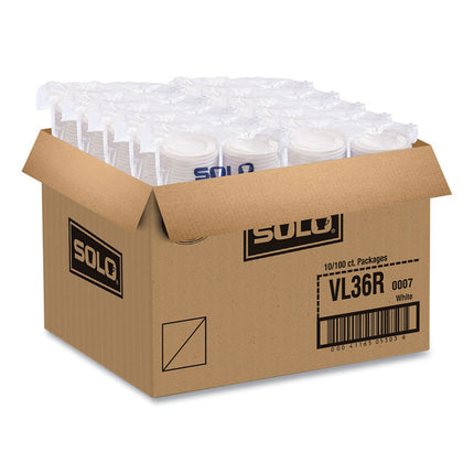 Polystyrene Vented Hot Cup Lids, Fits 4 oz to 6 oz Hot Cups, Plastic, White, 100/Pack, 10 Packs/Carton