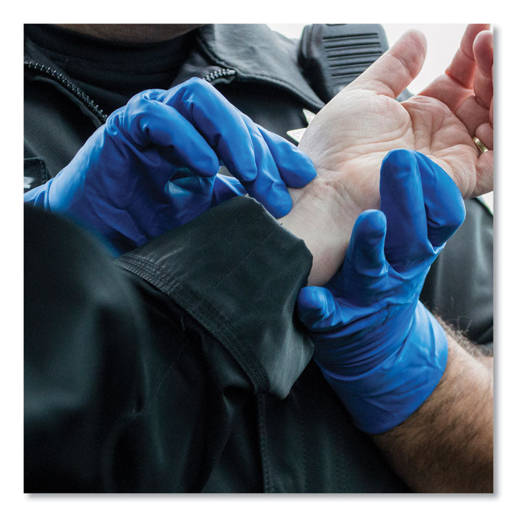 Blue Latex Exam Gloves, Powder-Free, Large, 50 Gloves/Box, 10 Boxes/Carton