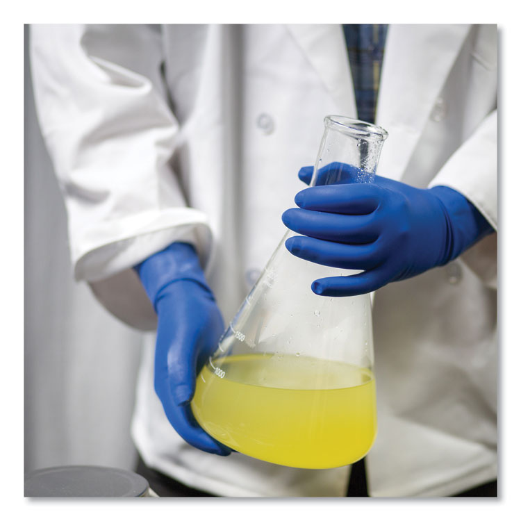 Blue Latex Exam Gloves, Powder-Free, Large, 50 Gloves/Box, 10 Boxes/Carton