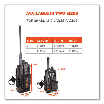 Squids 3772 Radio Holster Trap, Large, 1.5 x 2 x 5, Polyester, Black