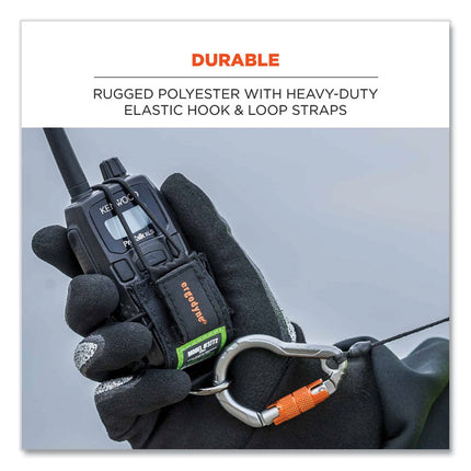 Squids 3772 Radio Holster Trap, Small, 1 x 2 x 4, Polyester, Black