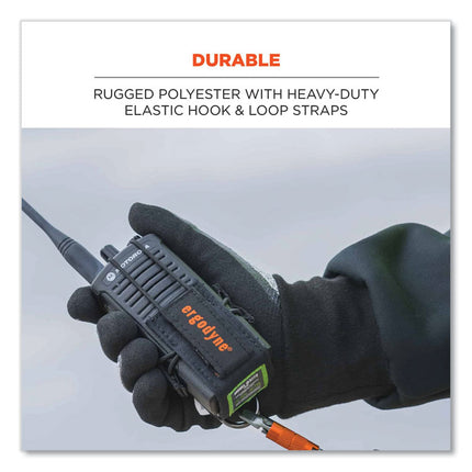 Squids 3772 Radio Holster Trap, Large, 1.5 x 2 x 5, Polyester, Black