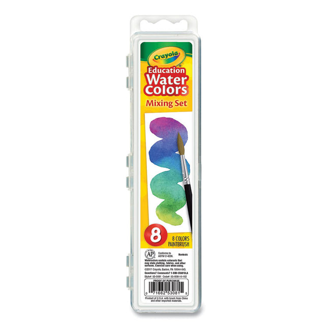 Watercolor Mixing Set, 7 Assorted Colors, Palette Tray