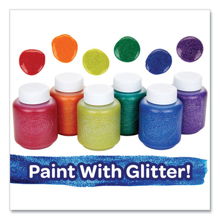 Washable Paint, 6 Assorted Classic Colors, 2 Oz Bottle, 6/pack