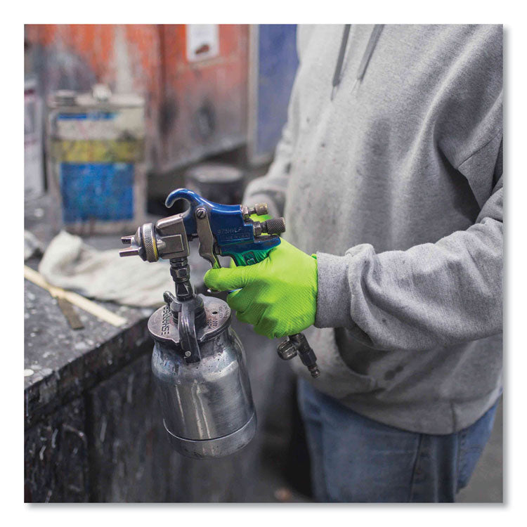 Heavy-Duty Industrial Nitrile Gloves, Powder-Free, 8 mil, X-Large, Green, 100 Gloves/Box, 10 Boxes/Carton