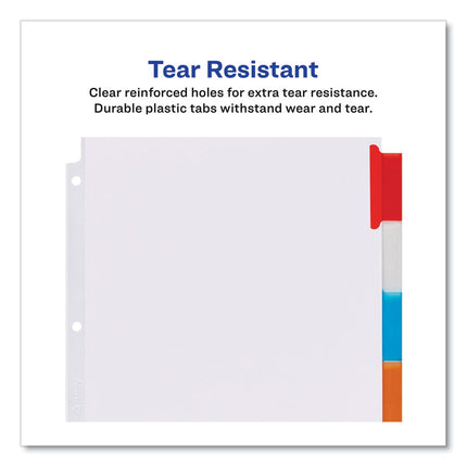 Insertable Big Tab Dividers, 8-Tab, 11.13 x 9.25, White, Assorted Tabs, 1 Set