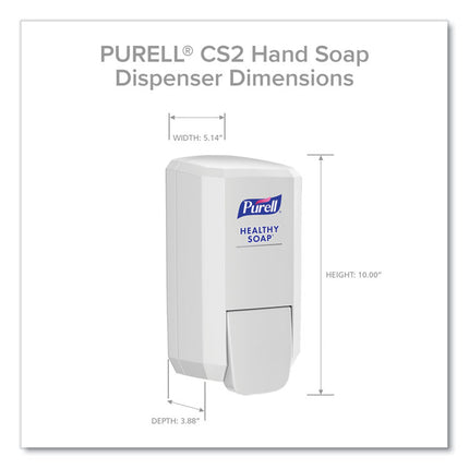 CS2 Healthy Soap Dispenser, 1,000 mL, 5.14" x 3.88" x 10", White, 6/Carton