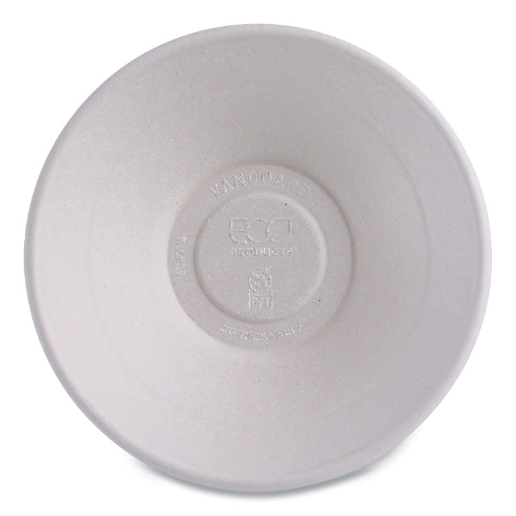 Vanguard Renewable and Compostable Sugarcane Bowls, 24 oz, White, 400/Carton
