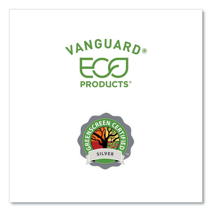 Vanguard Renewable and Compostable Sugarcane Plates, 5 x 10, White, 500/Carton