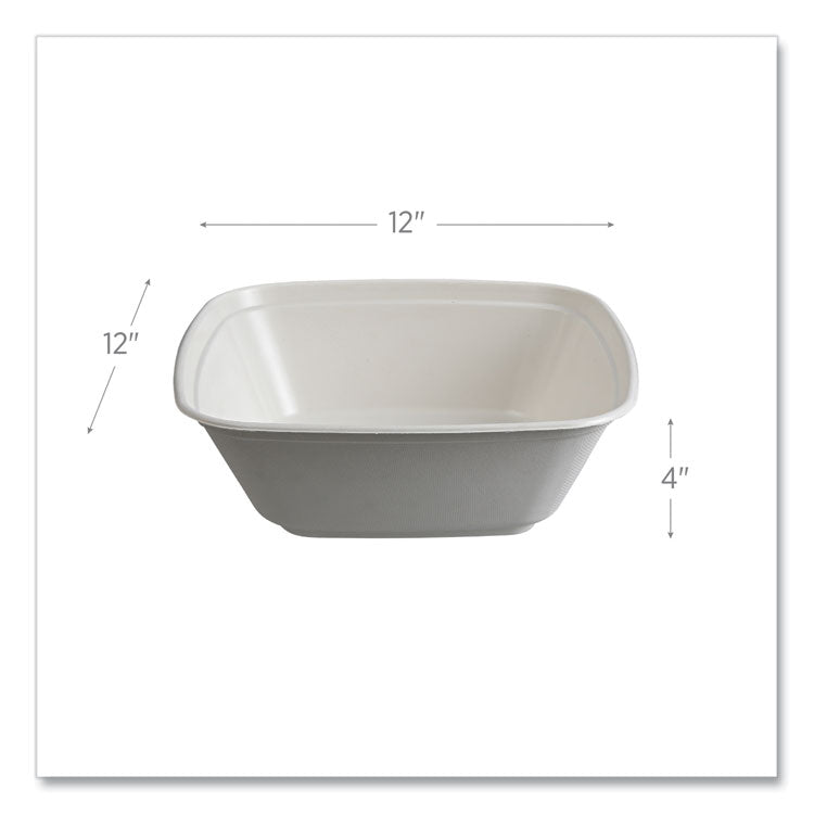 Regalia Sugarcane Servingware, Bowl, 160 oz, White, 100/Carton