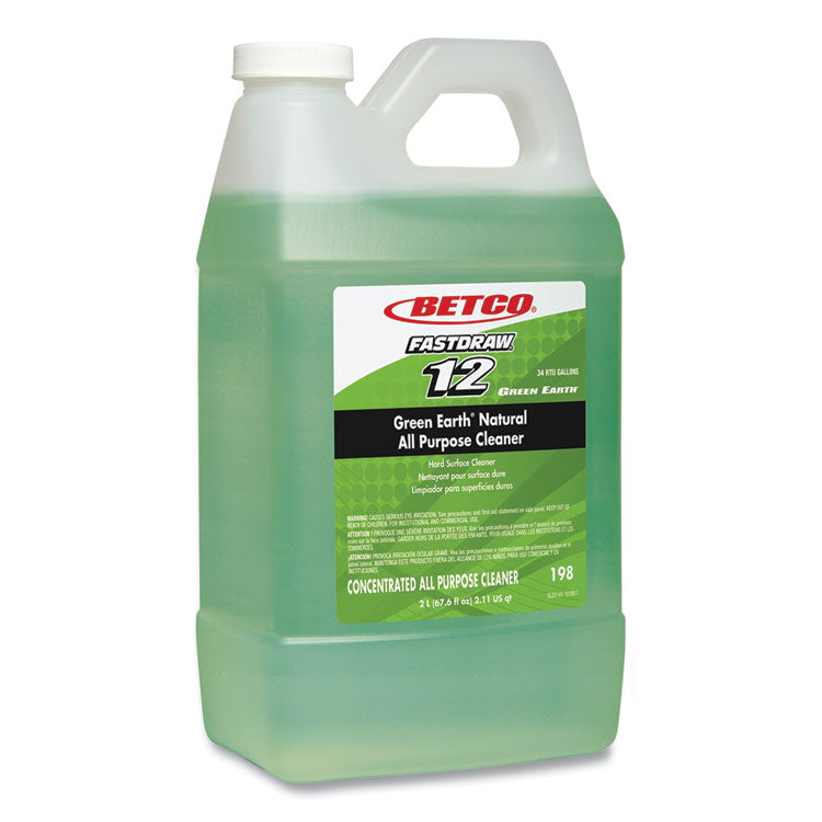 Green Earth Natural All Purpose Cleaner, Clean Scent, 2 L Bottle, 4/Carton