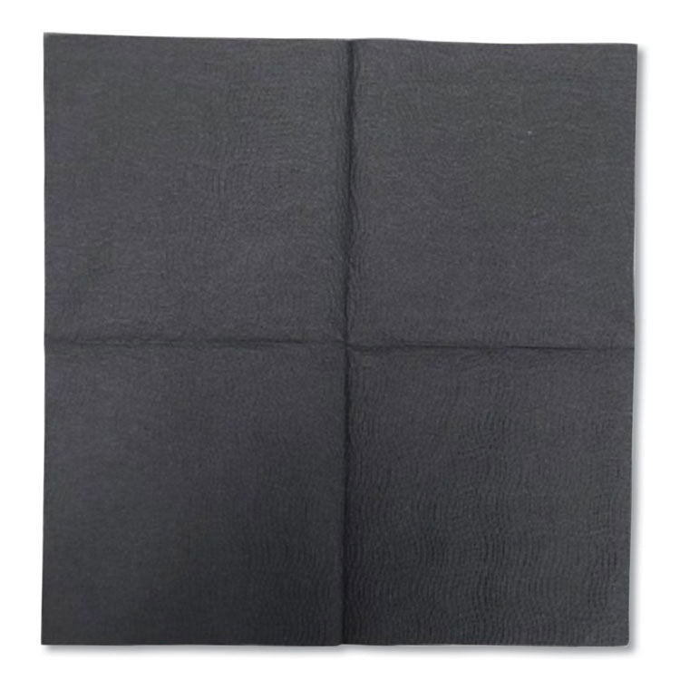 Morsoft Beverage Napkins, 2-Ply, 9 x 9.5, Black, 1,000/Carton