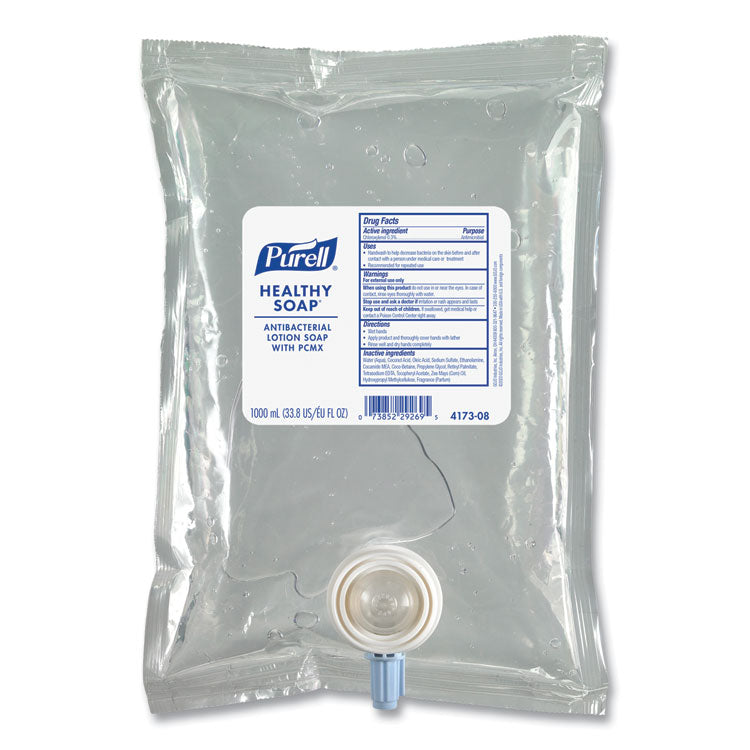 HEALTHY SOAP Antibacterial Lotion Soap with PCMX Refill, Citrus Scent, 1,000 mL, 8/Carton