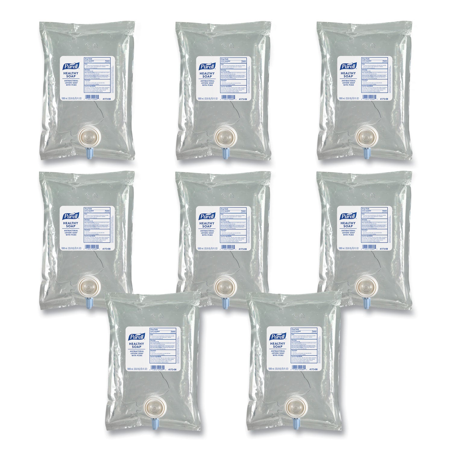 HEALTHY SOAP Antibacterial Lotion Soap with PCMX Refill, Citrus Scent, 1,000 mL, 8/Carton