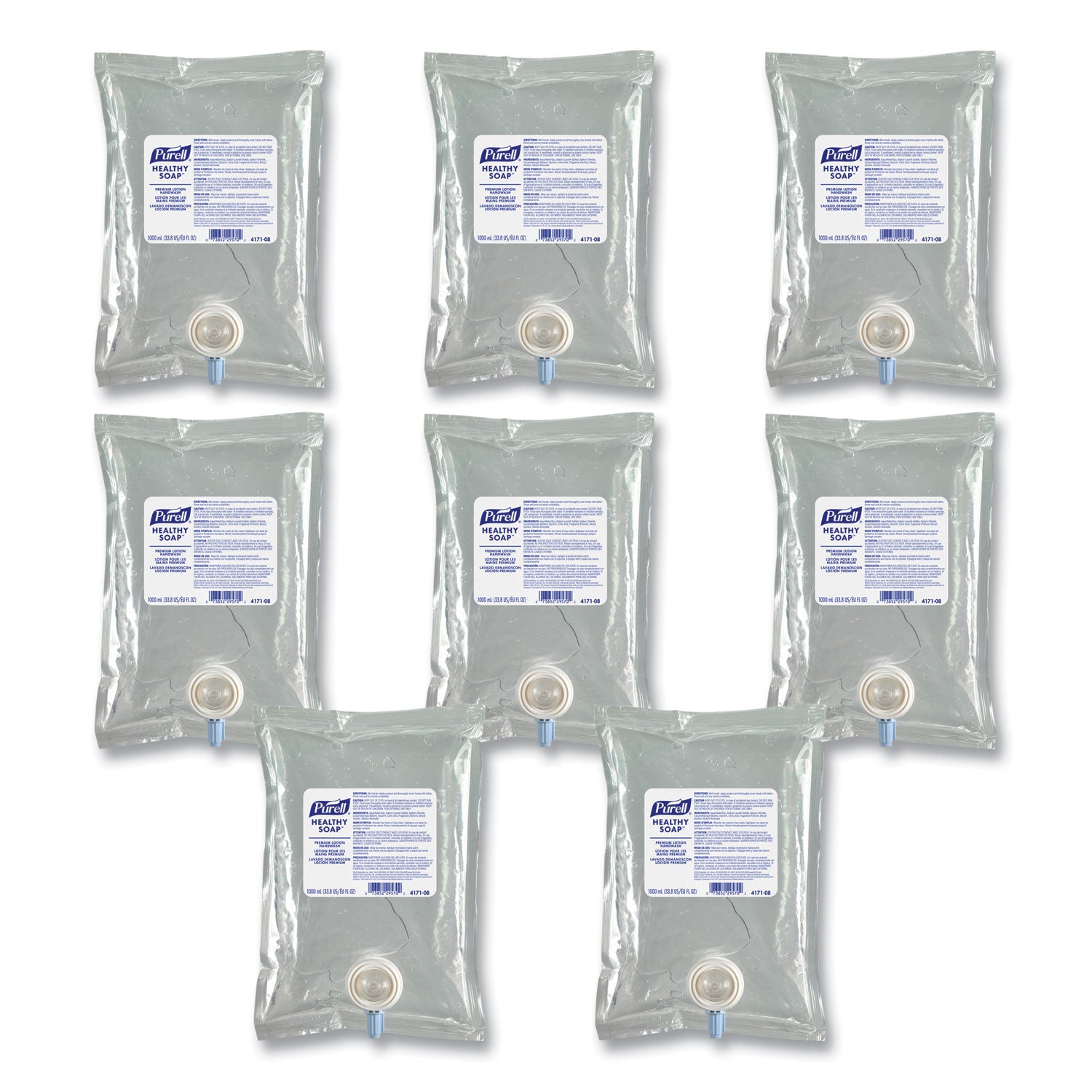 HEALTHY SOAP Premium Lotion Handwash Refill, Waterfall Scent, 1,000 mL, 8/Carton