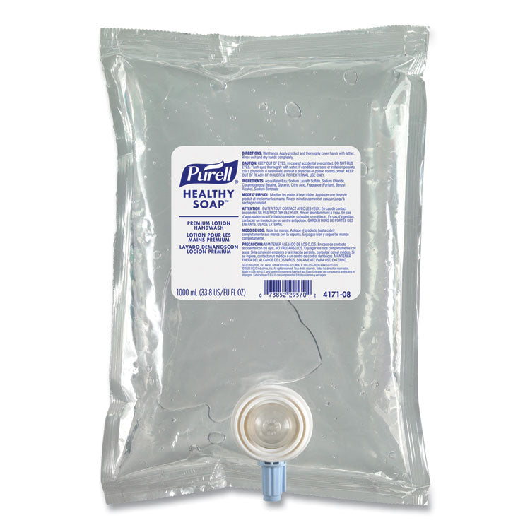 HEALTHY SOAP Premium Lotion Handwash Refill, Waterfall Scent, 1,000 mL, 8/Carton