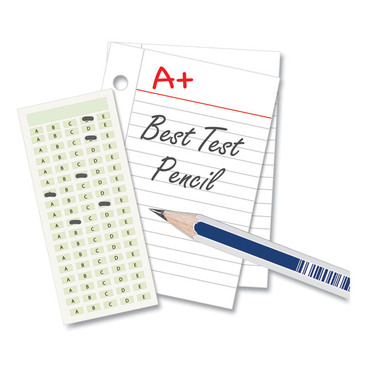 Woodcase Pencil, HB #2, Black Lead, Blue/White Barrel, 12/Pack