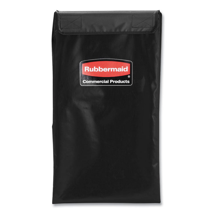 4 Bushel Collapsible X-Cart Bag for Rubbermaid Commercial 1881749 and 1881781, 5 cu ft, 22.08" x 15.33" x 27.33", Black, 2/CT