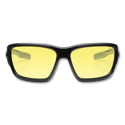 Skullerz BALDR Safety Glasses, Black Nylon Impact Frame, Yellow Polycarbonate Lens