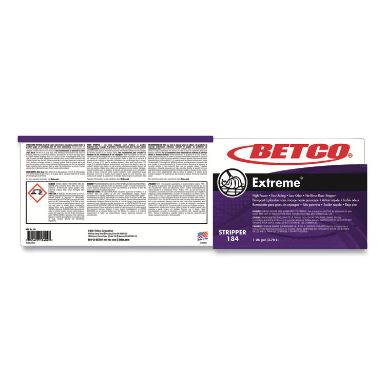 Extreme Floor Stripper, Lemon Scent; 1 gal Bottle, 4/Carton