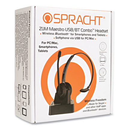 ZuM Maestro HS-2060 Monaural Over The Head Headset, Black