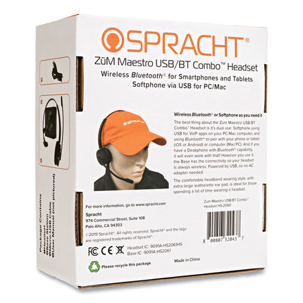 ZuM Maestro HS-2060 Monaural Over The Head Headset, Black