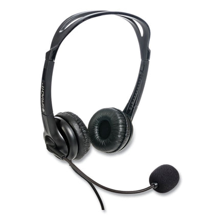 ZuM3500 Binaural Over The Head USB Headset, Black